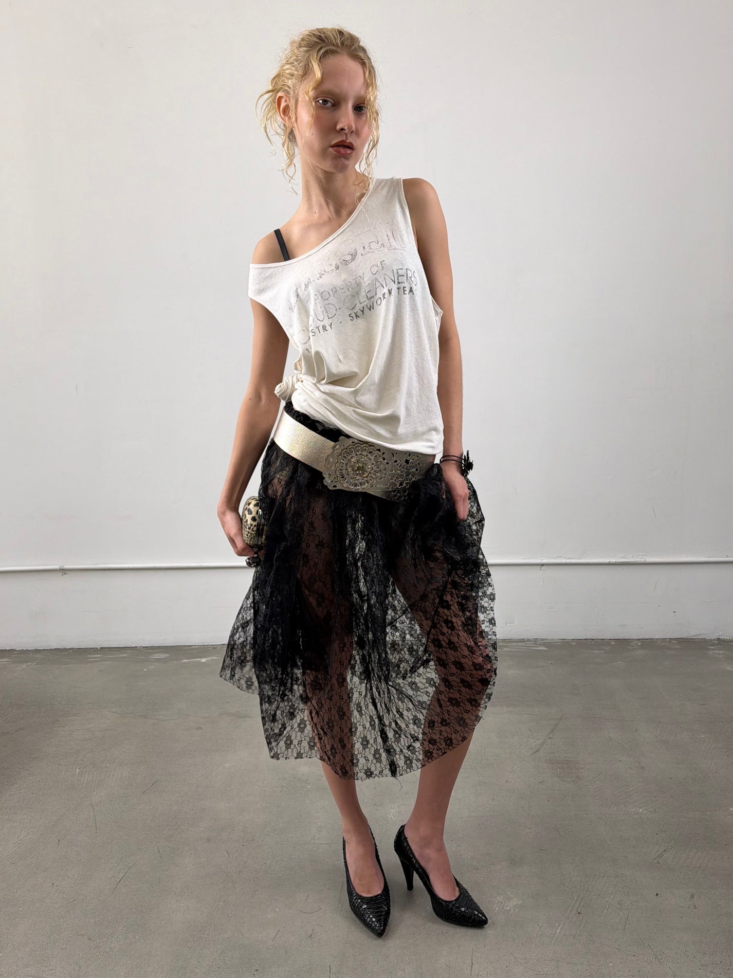 ‘Despoina’ Vintage Lace Skirt