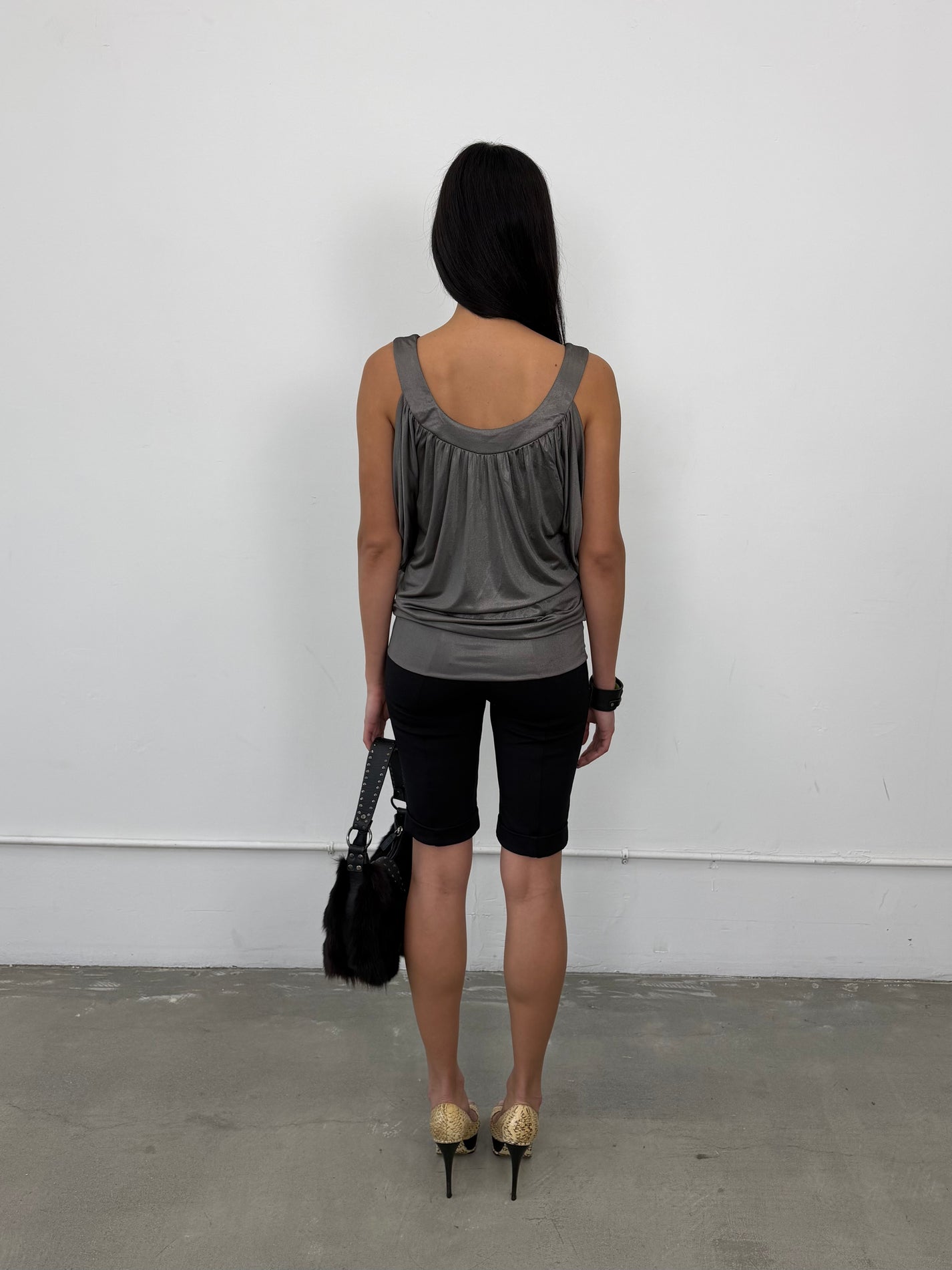 ‘Agnes’ Metallic Top