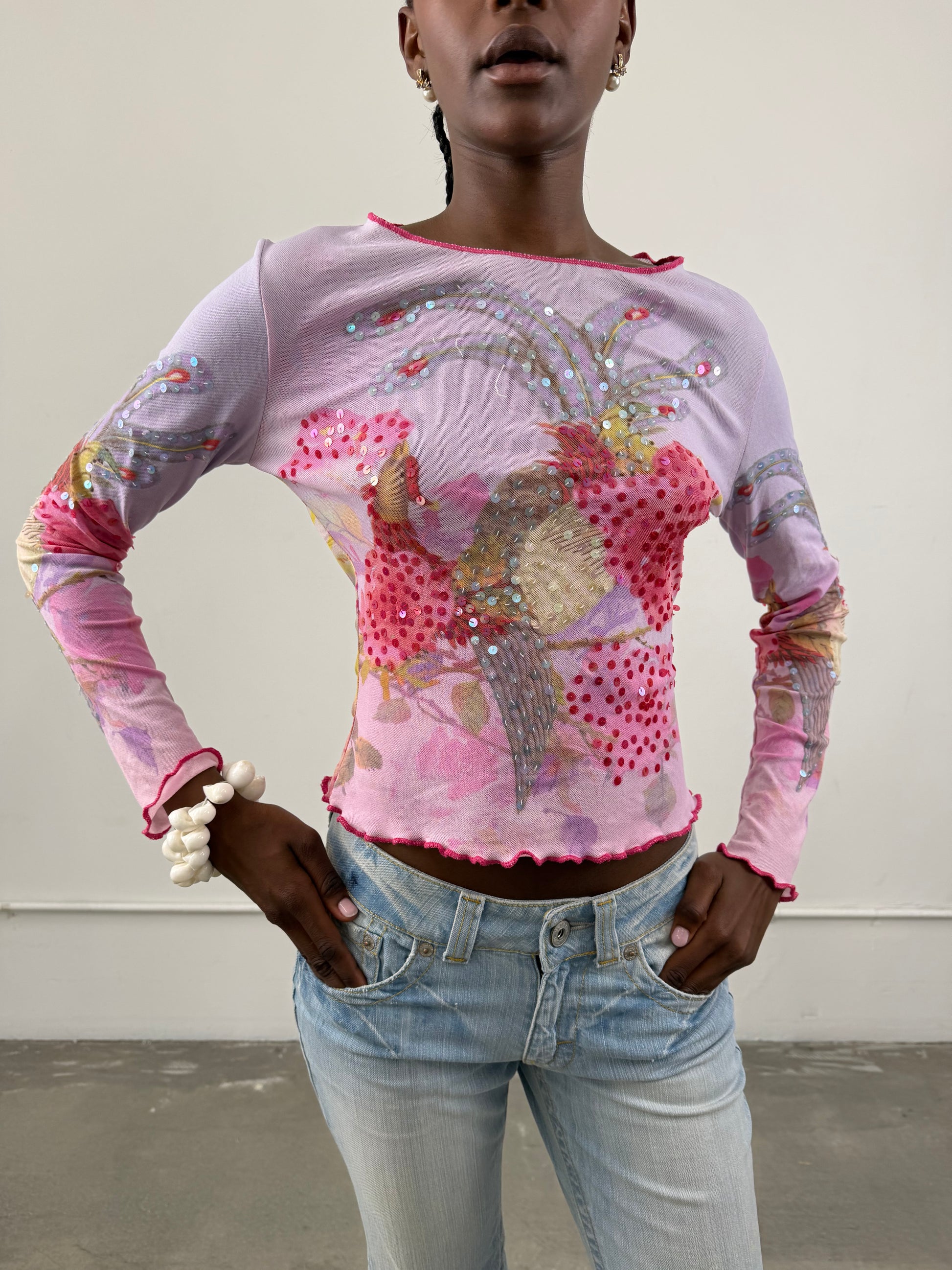 'Fleur' Mesh Top