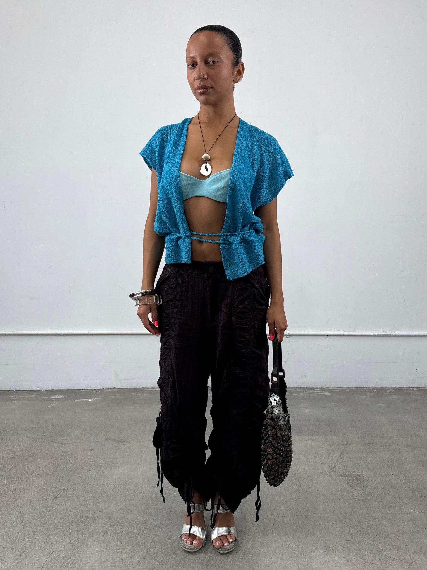 ‘Jolie’ Blue Knit Cardigan