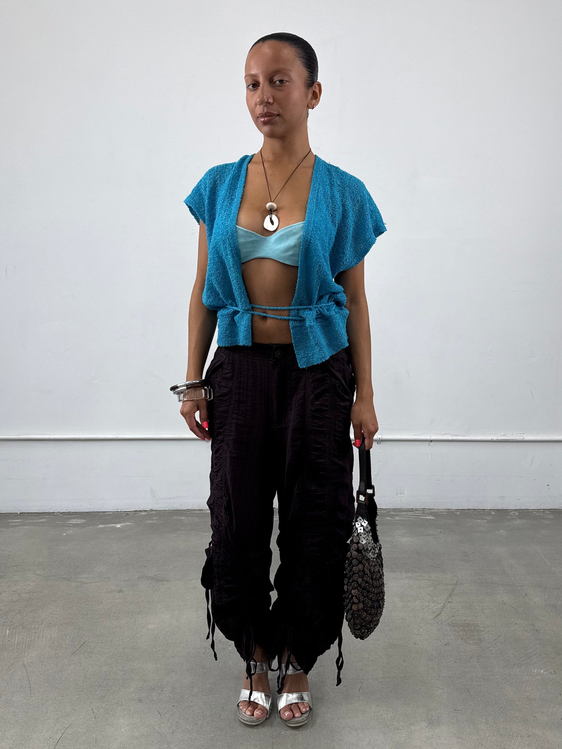 ‘Jolie’ Blue Knit Cardigan