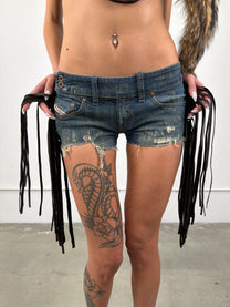 1of1 By 925 Diesel Fringe Shorts
