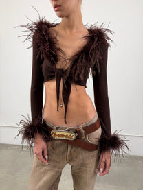 1of1 By 925 Ostrich Feather Bolero