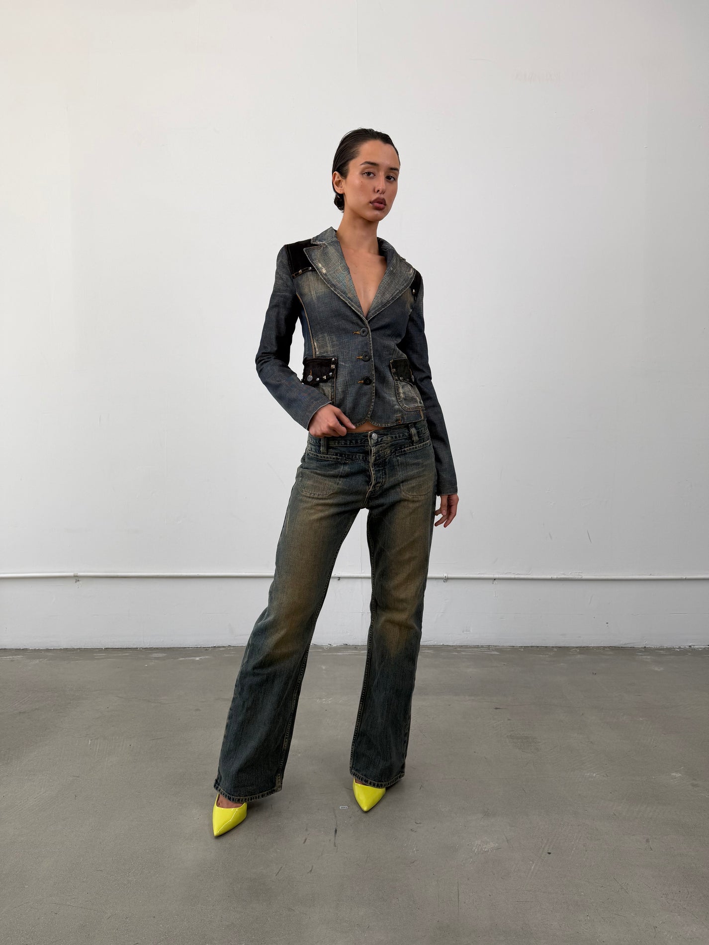 ‘Nasia’ Studded Denim Jacket