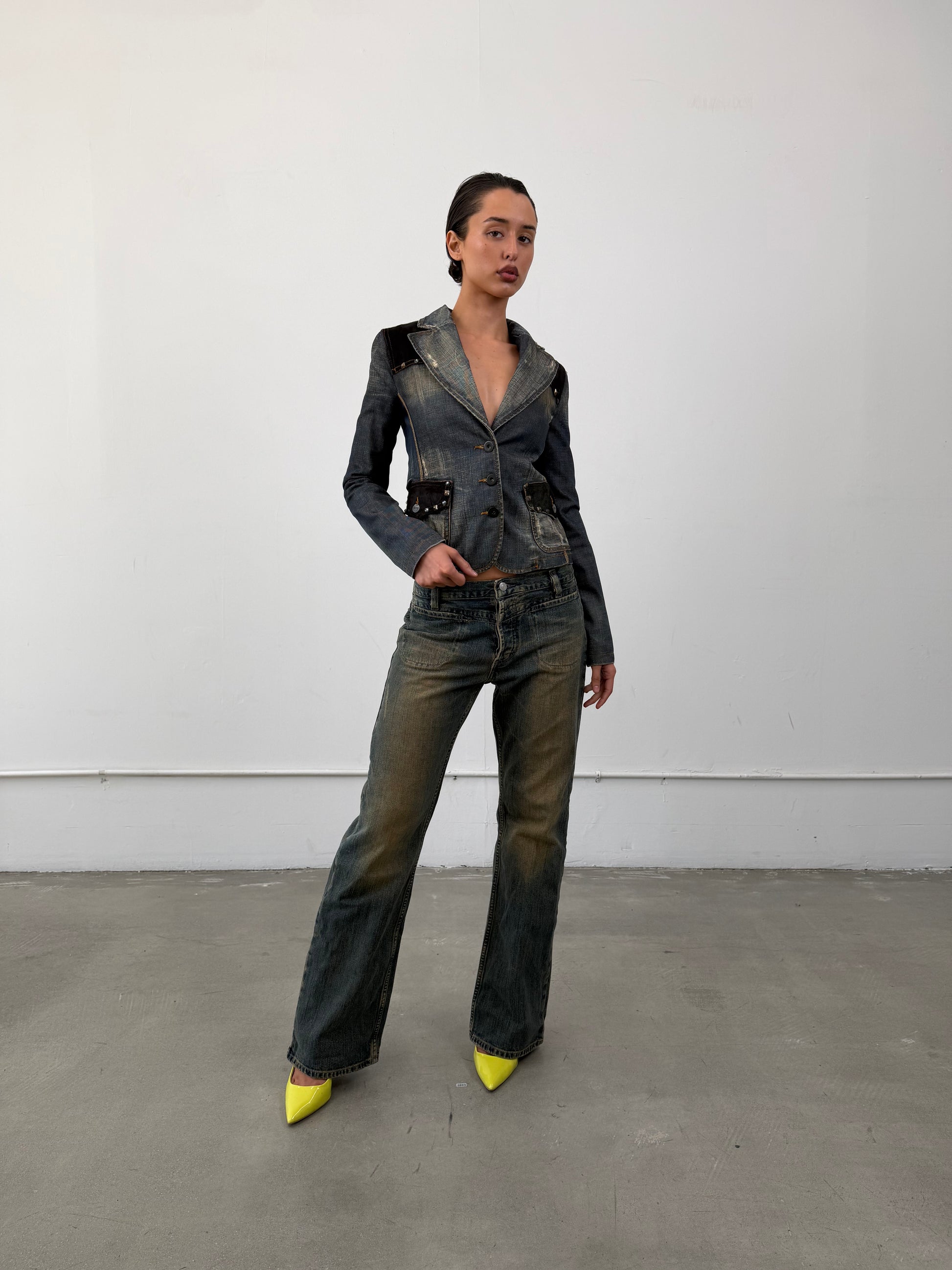 ‘Nasia’ Studded Denim Jacket