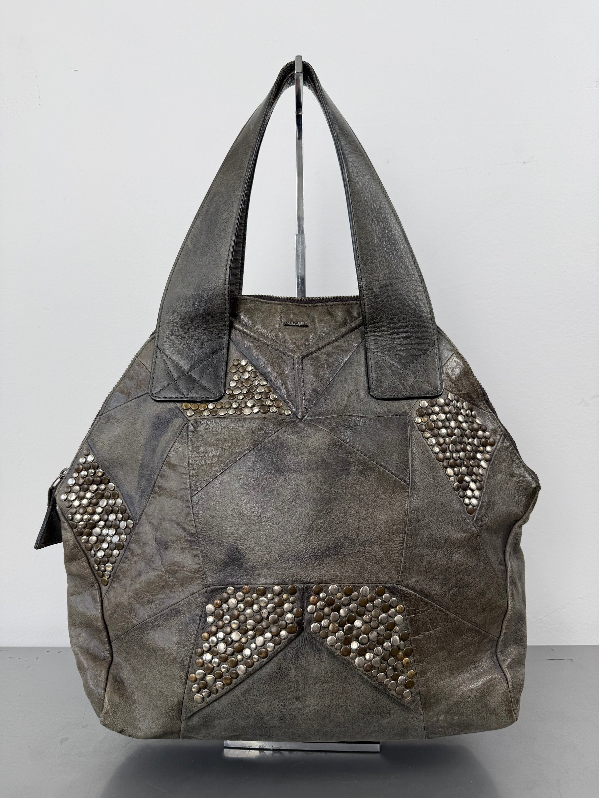 Diesel Leather Studded Handbag