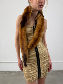 ‘Koralia’ Ferret Fur Stole