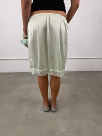 ‘Odessa’ Mint Lace Slip Skirt