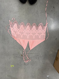 Lace Halter Top / Pink