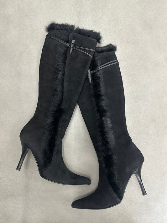 ‘Aster’ Rabbit Fur Boots