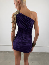 'Petra' Chain Off The Shoulder Dress