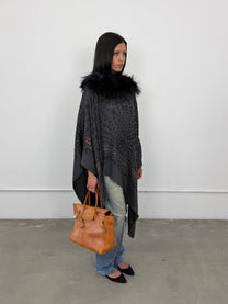 Roberto Cavalli Animal Print Poncho
