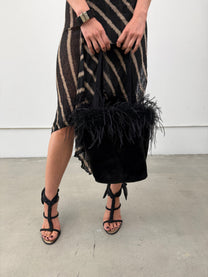‘Etta’ Ostrich Feather Handbag
