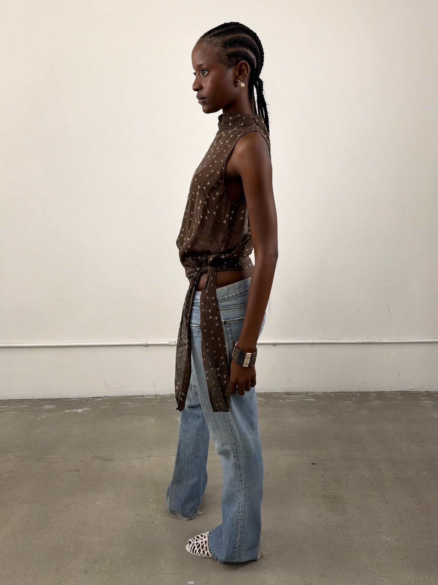 'Thebe' Silk Halter Top
