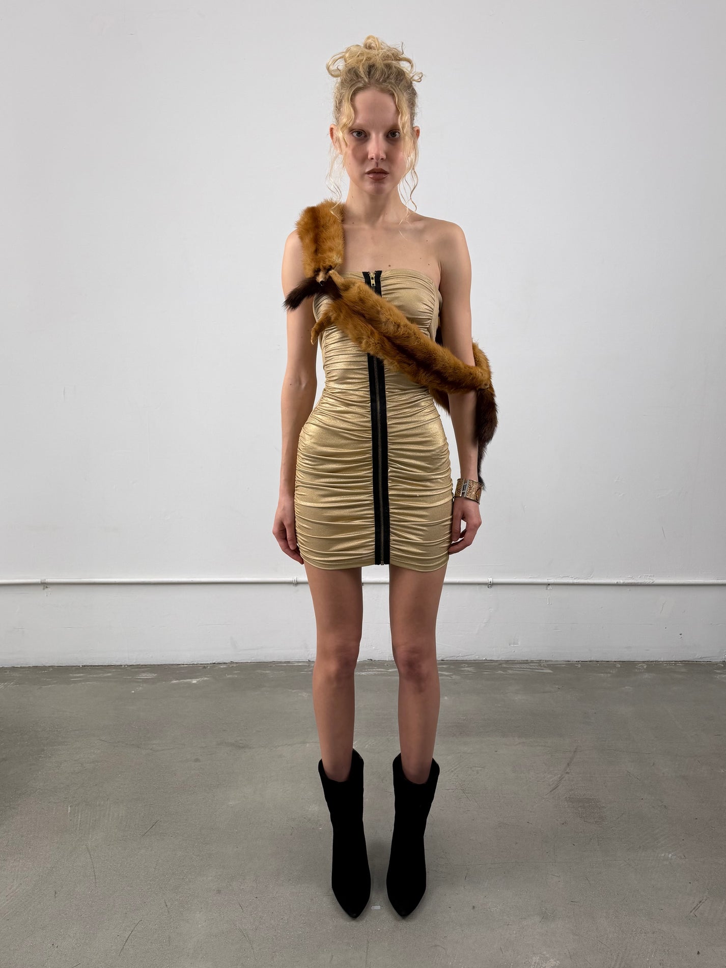 ‘Koralia’ Ferret Fur Stole