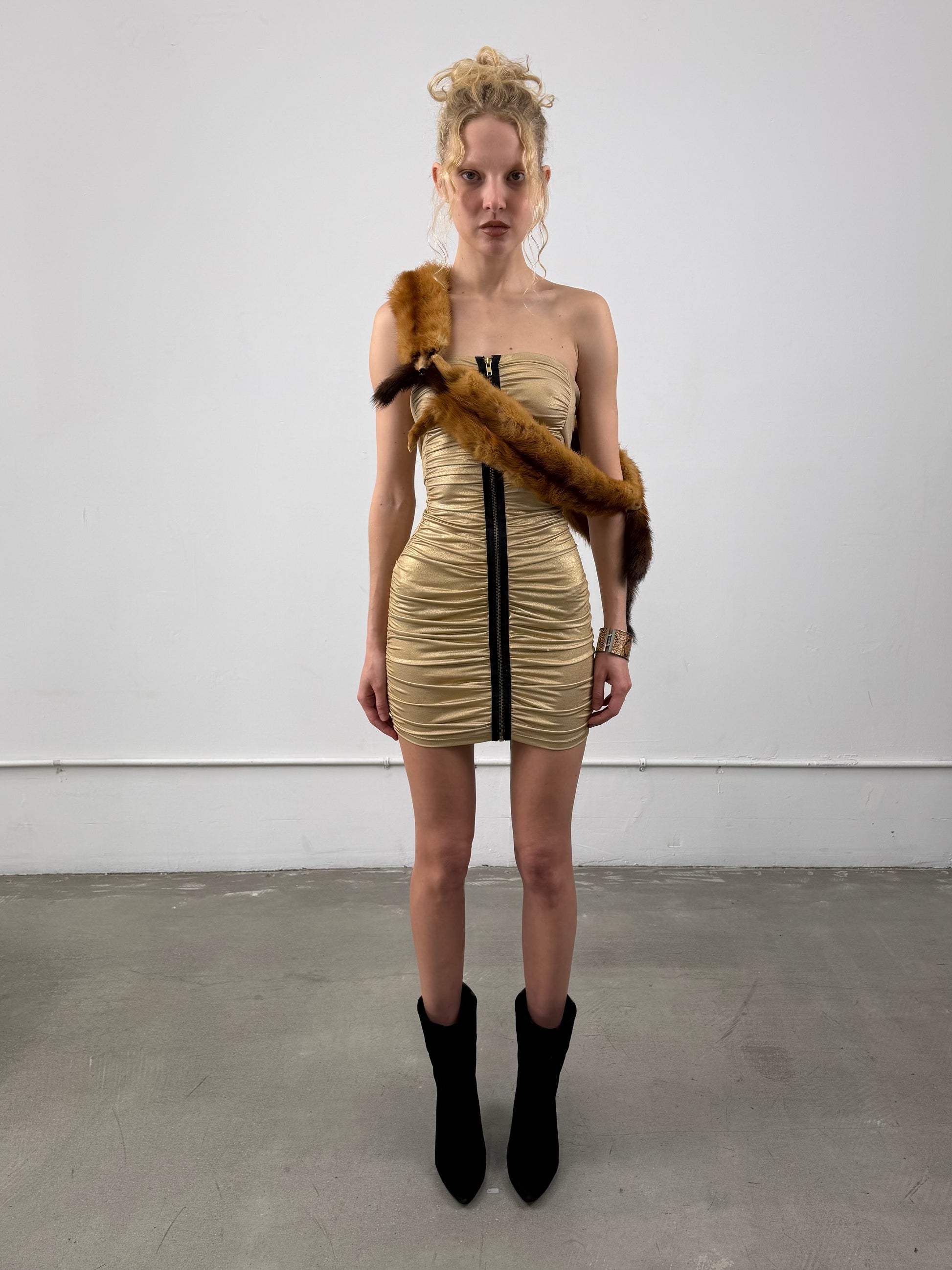 ‘Koralia’ Ferret Fur Stole