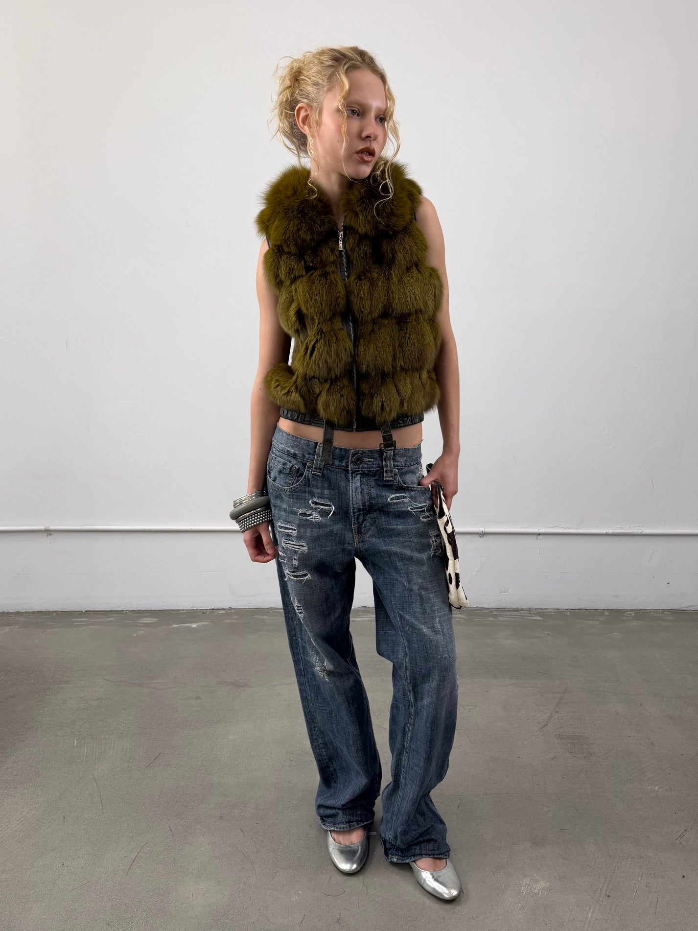 ‘Evania’ Fox Fur Vest