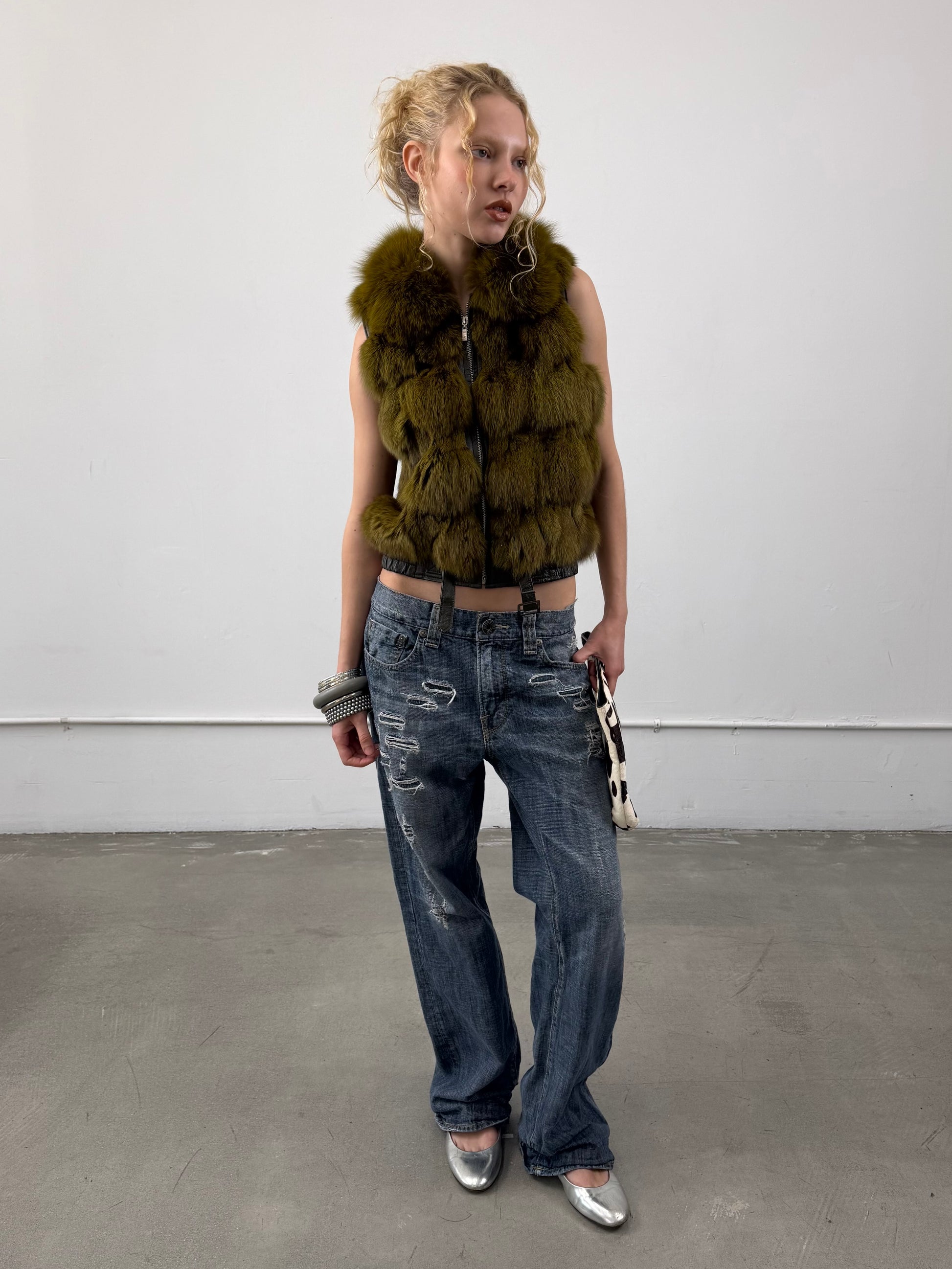 ‘Evania’ Fox Fur Vest