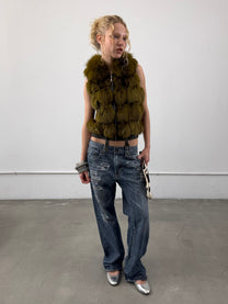 ‘Evania’ Fox Fur Vest