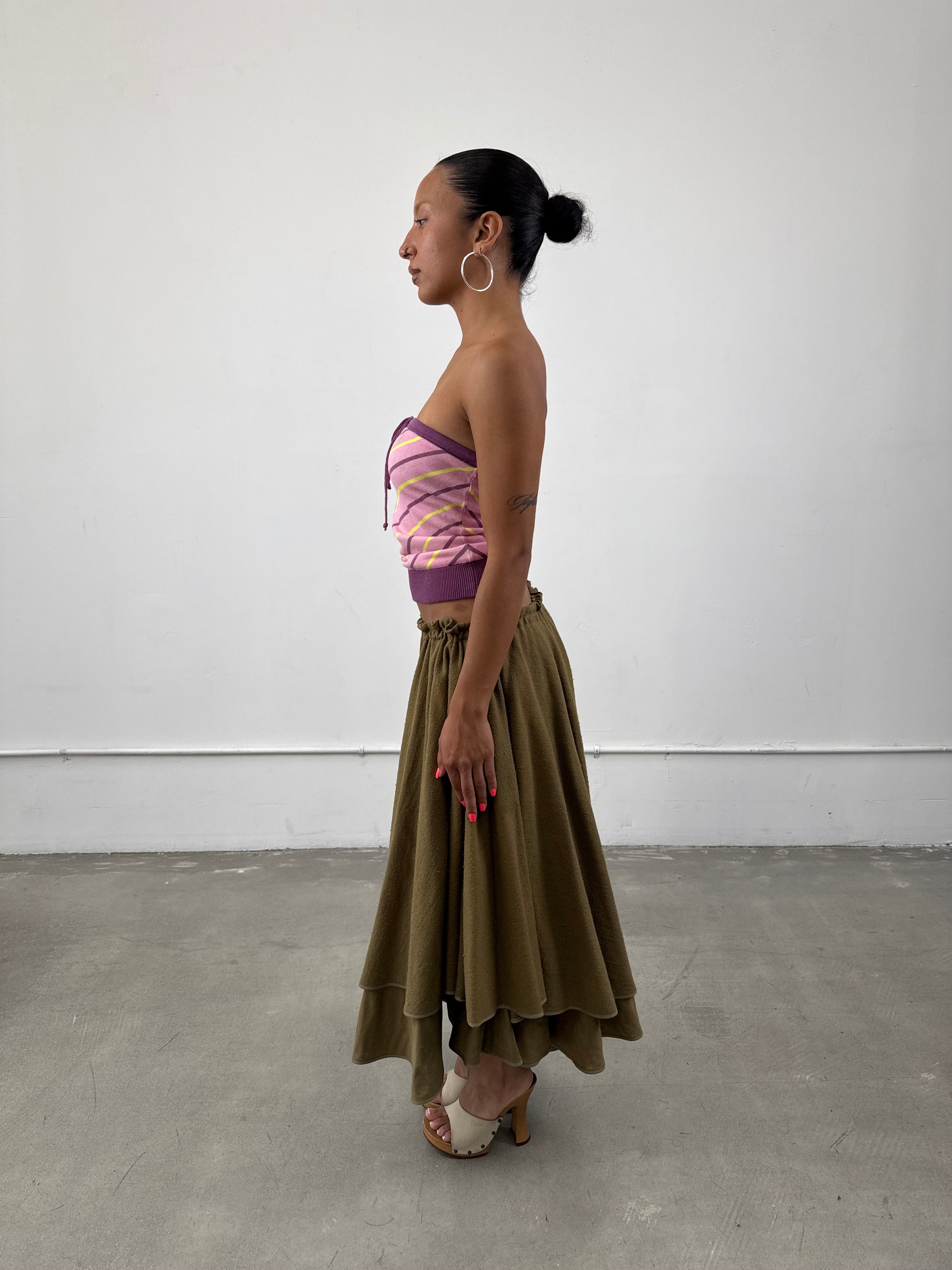 Y’s Yohji Yamamoto Olive Skirt