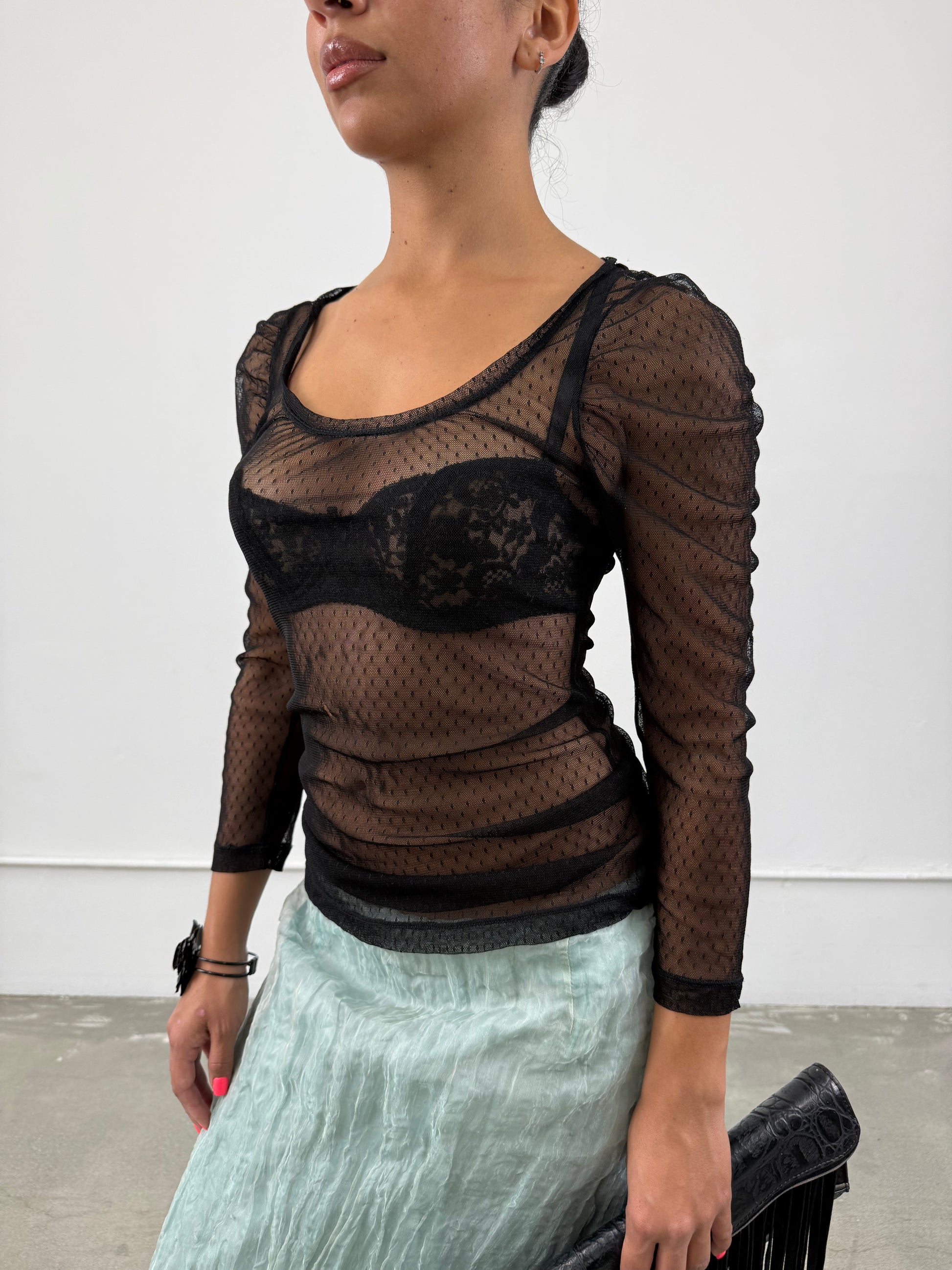 Guess Mesh Long Sleeve