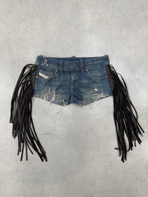 1of1 By 925 Diesel Fringe Shorts