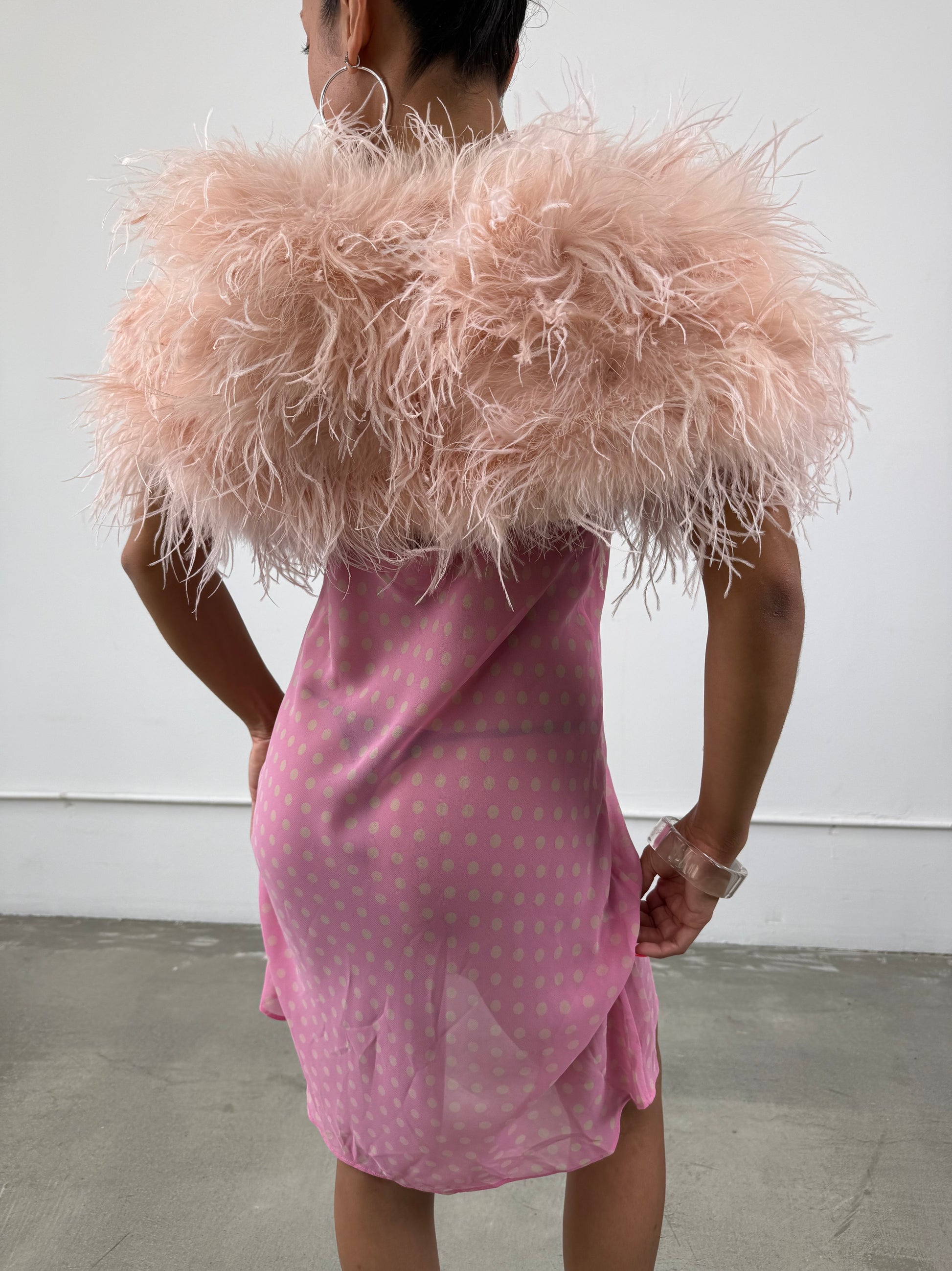 925 Ostrich Feather Bolero