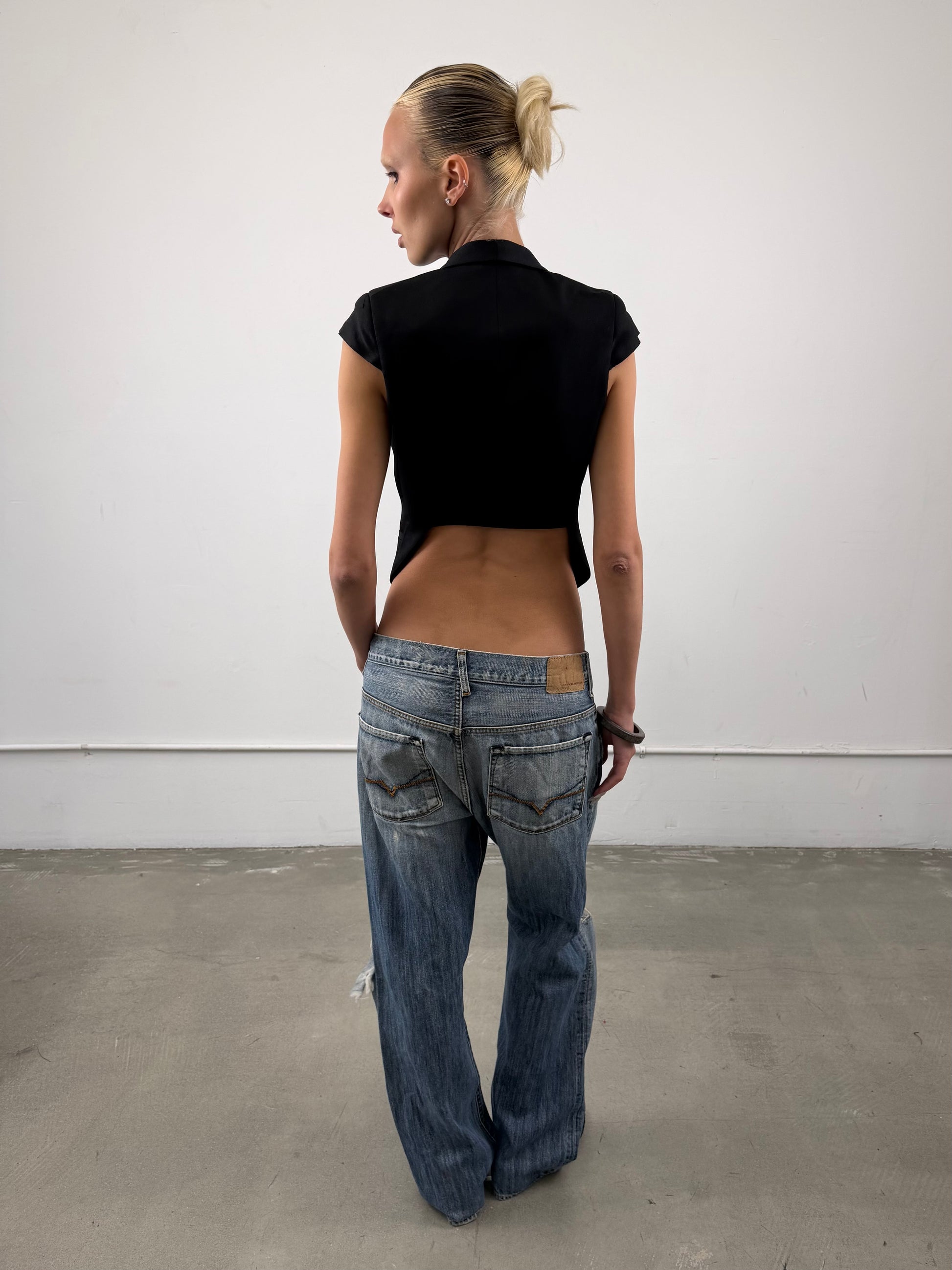 Helmut Lang Cropped Blazer Vest