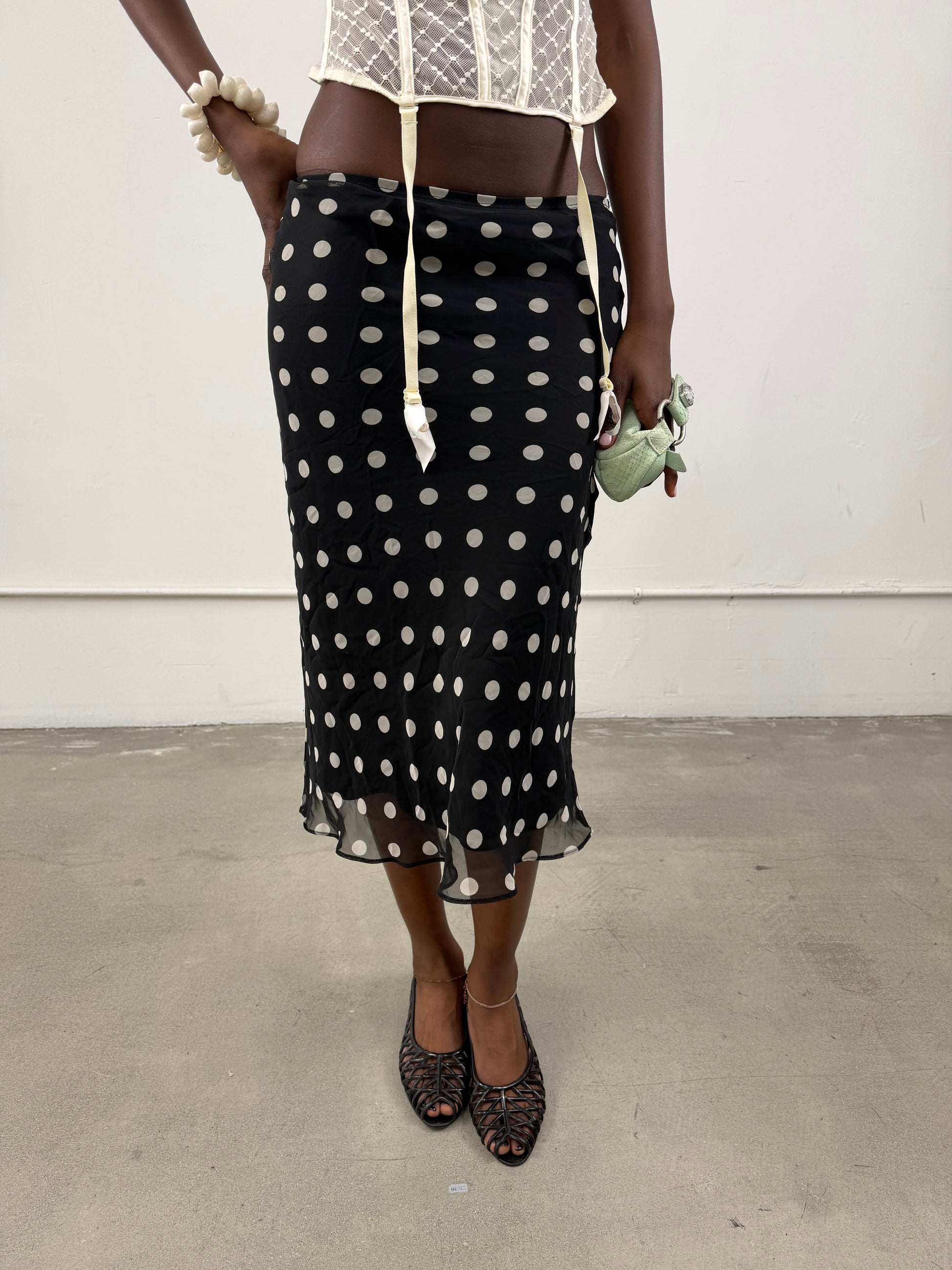 'Inès' Polka Dot Skirt