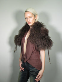 ‘Nylah’ Rabbit &amp; Mongolian Vest