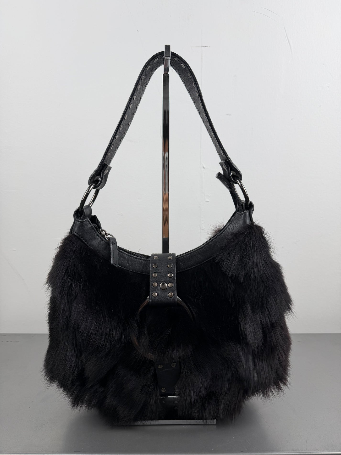 ‘Verity’ Fox Fur Bag