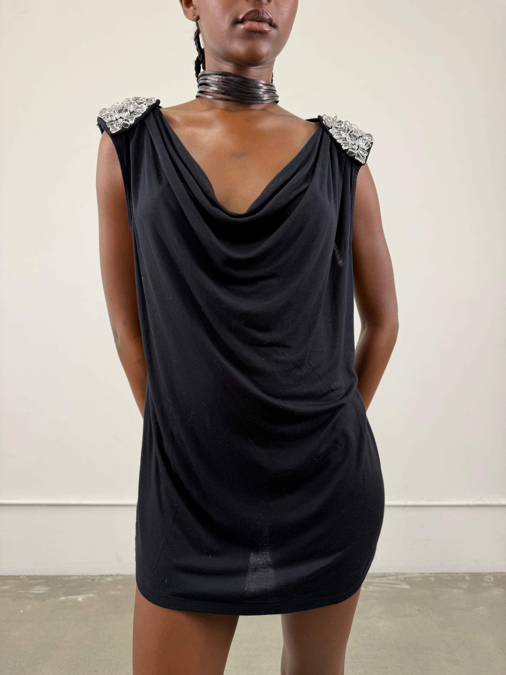 ‘Helikon’ Shoulder Pad Dress