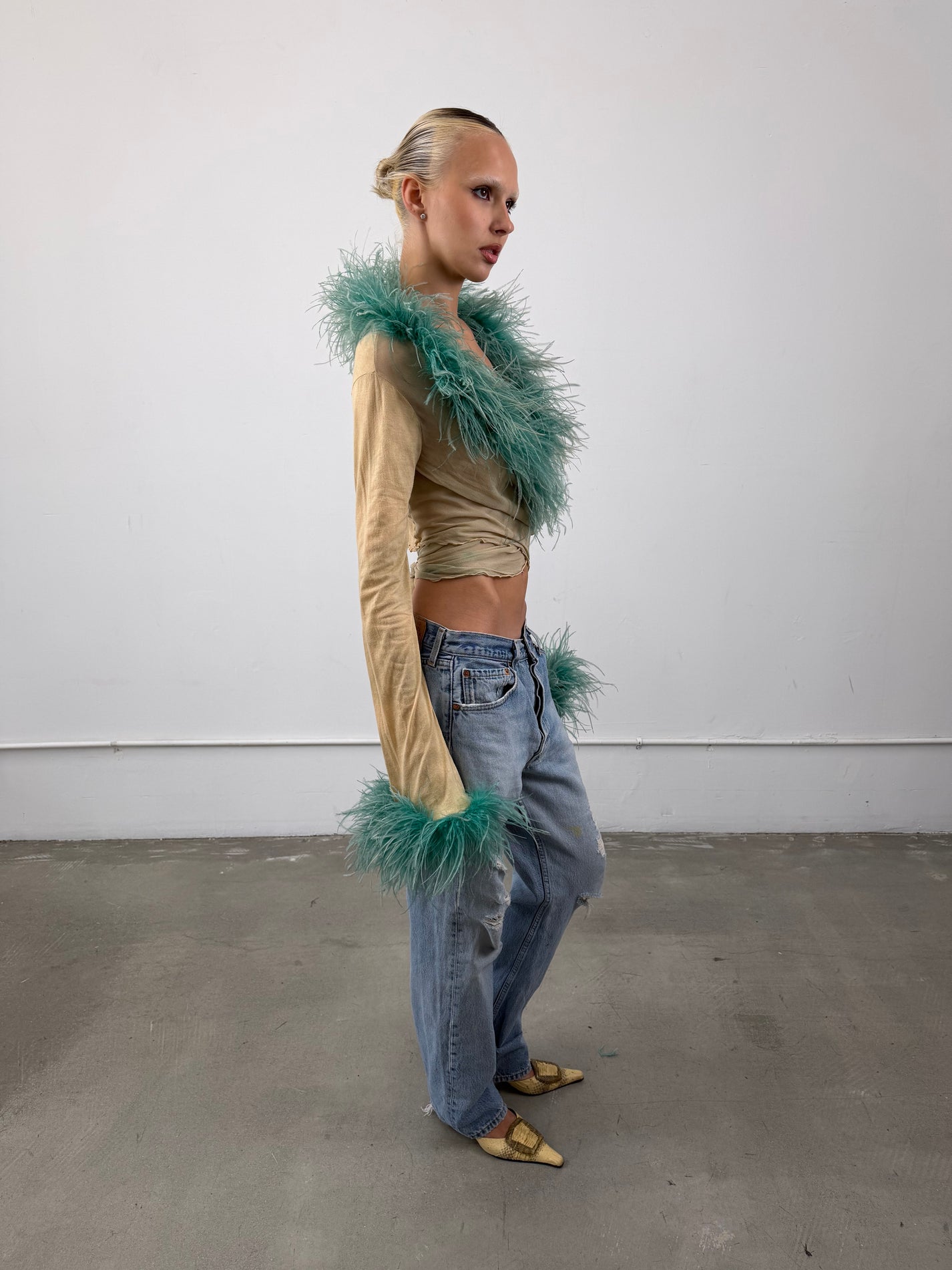 1of1 By 925 Ostrich Feather Top