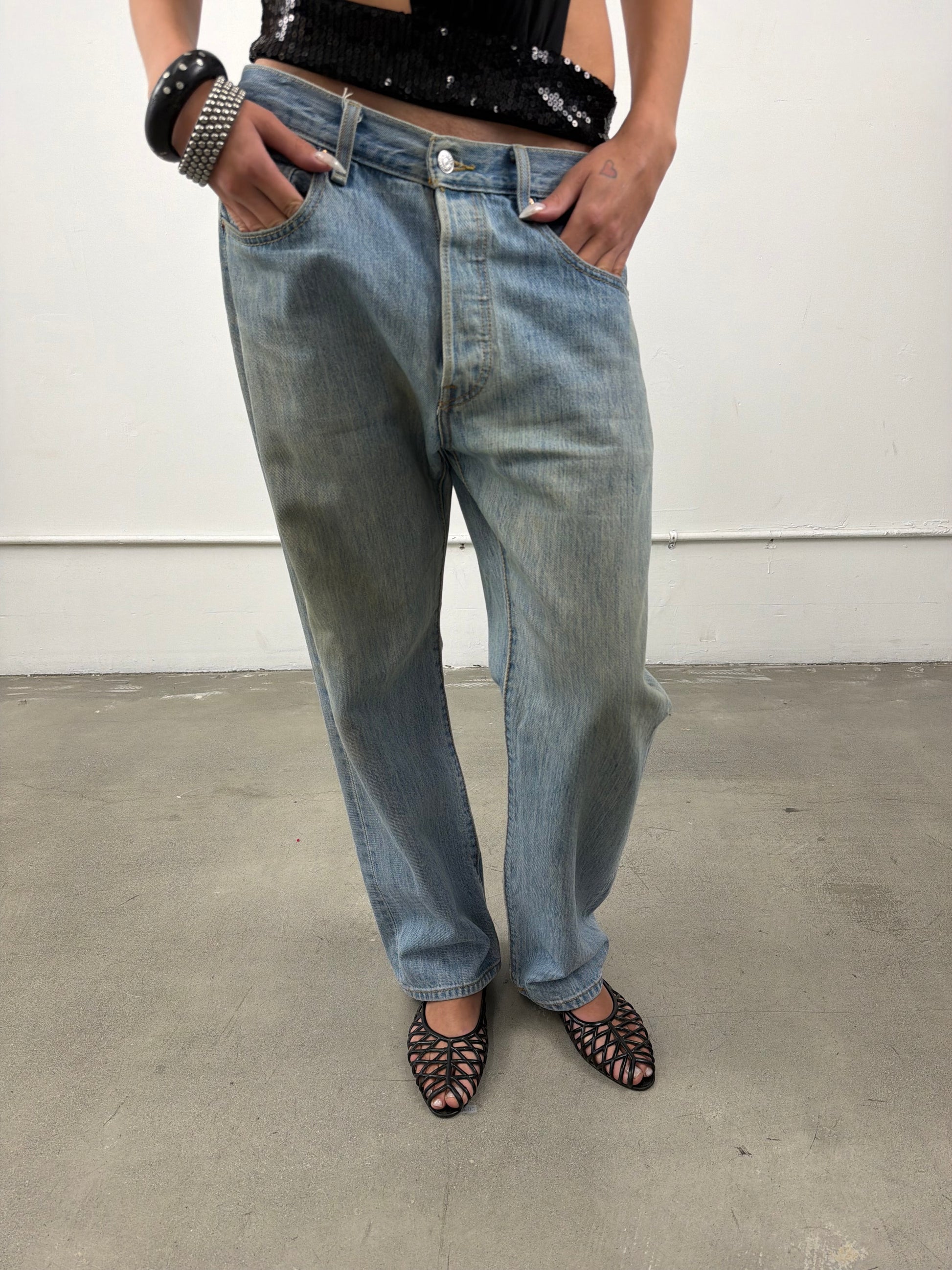 Levi Light Wash Relaxed Straight Leg Jeans
