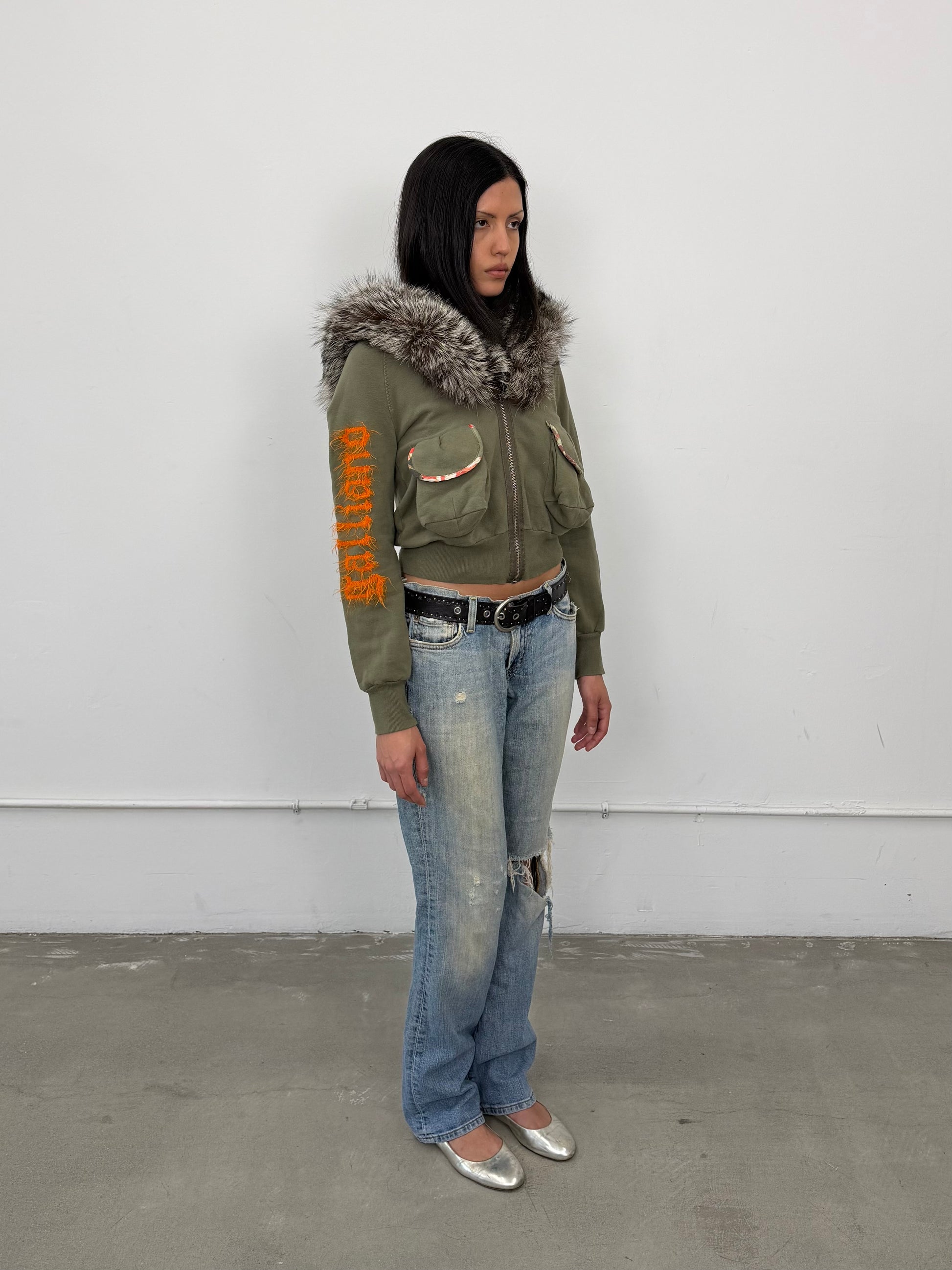 Galliano Fox Fur Hooded Sweater 1of1 by 925