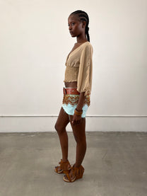 1of1 By 925 Beaded Leather Belt