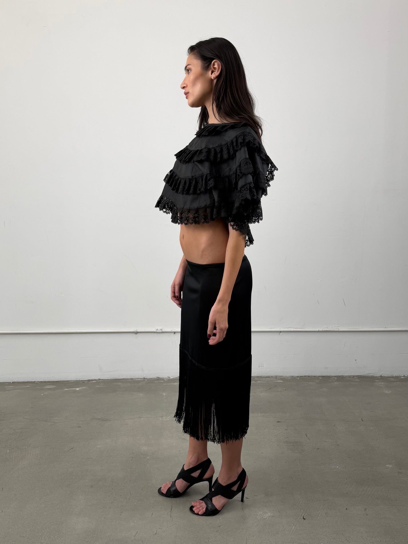 ‘Sinope’ Vintage Ruffled Top