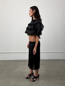 ‘Sinope’ Vintage Ruffled Top