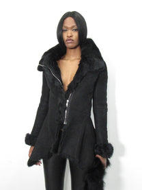 ‘Galateia’ Asymmetrical Sheepskin Jacket