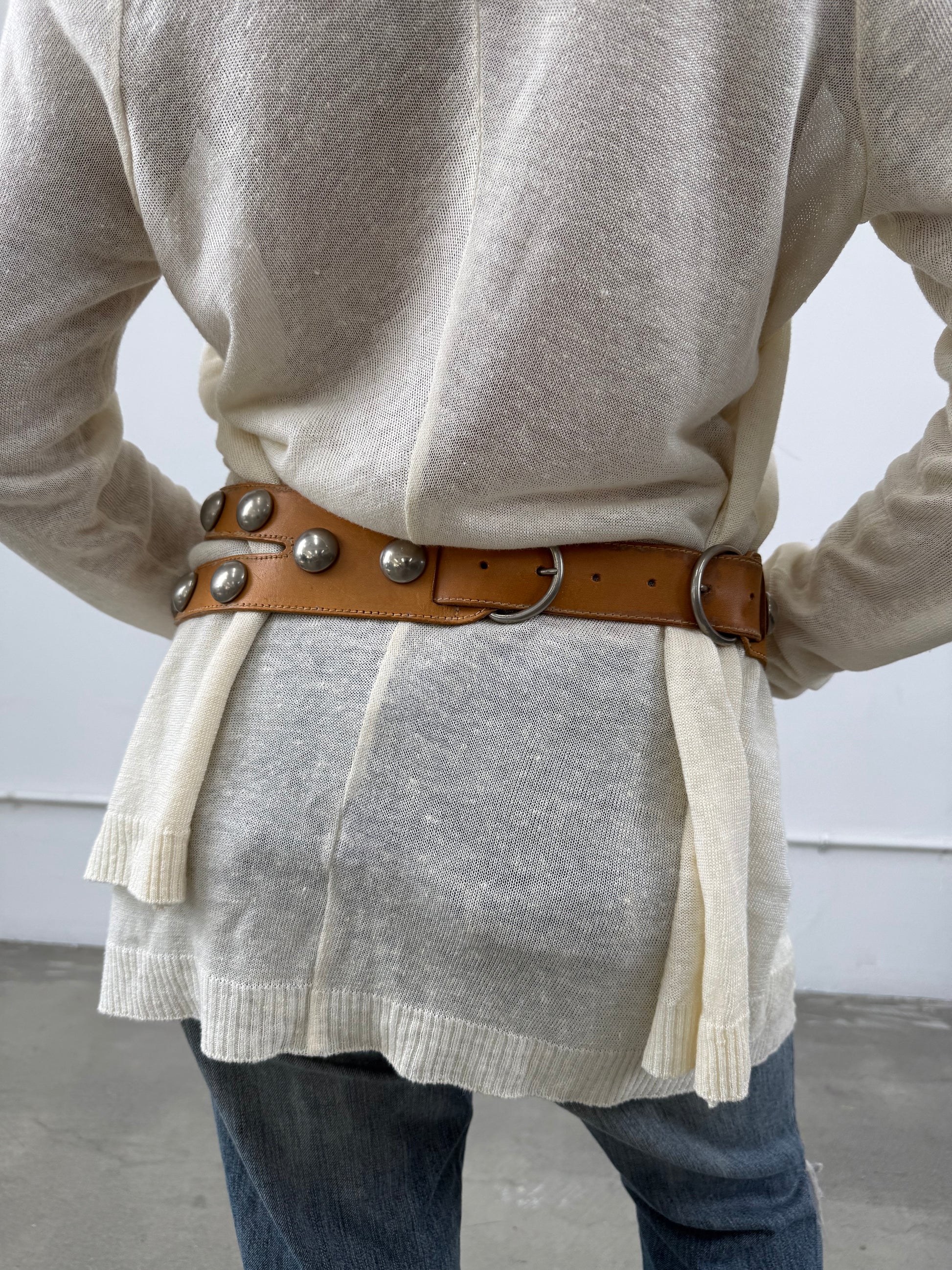 ‘Émilie’ Leather Studded Belt