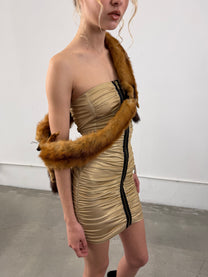 ‘Koralia’ Ferret Fur Stole