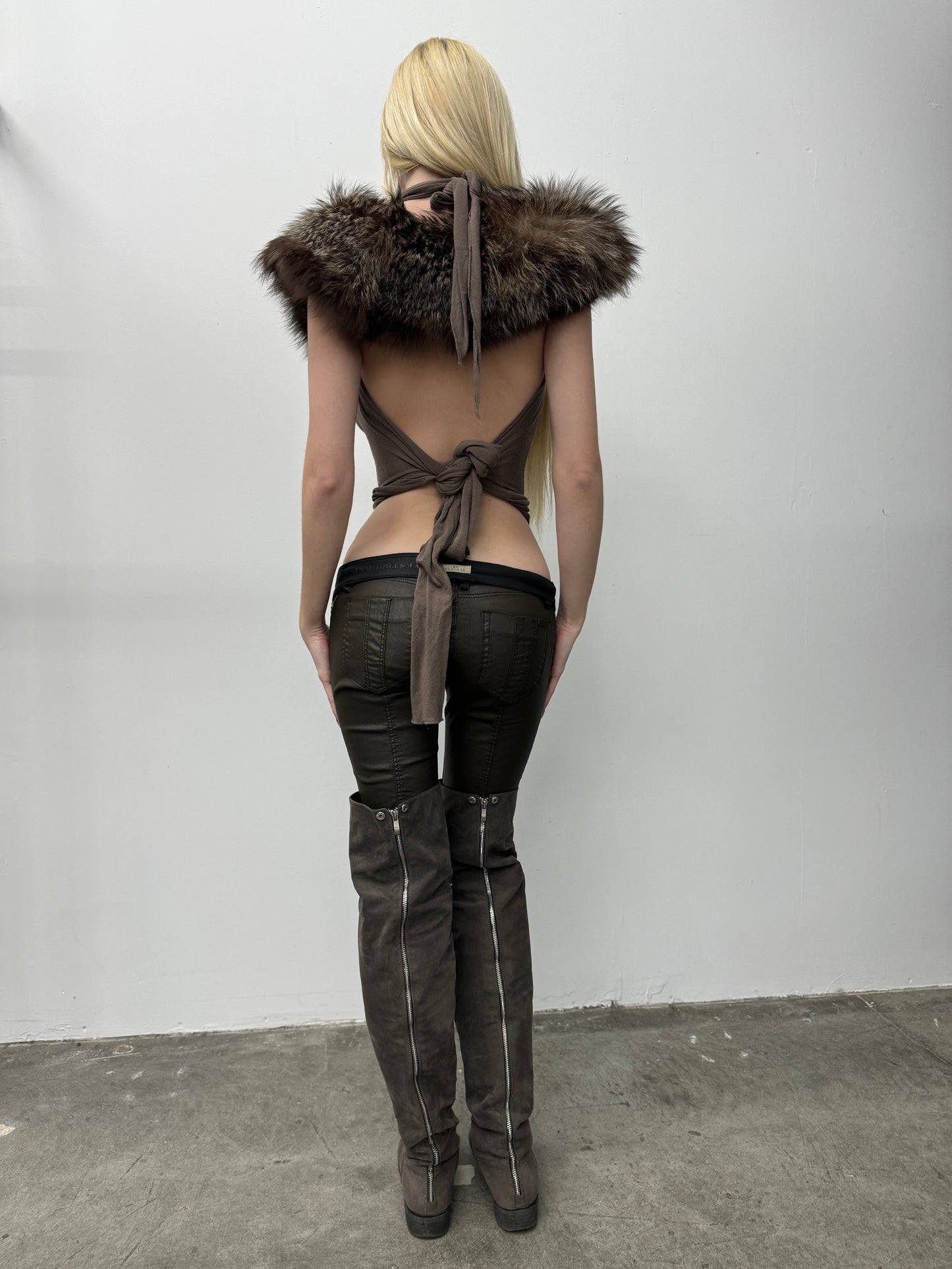 'Najae' Brown Fur Stole