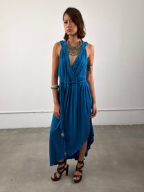 Bebe Hooded Dress w Feather Tassel