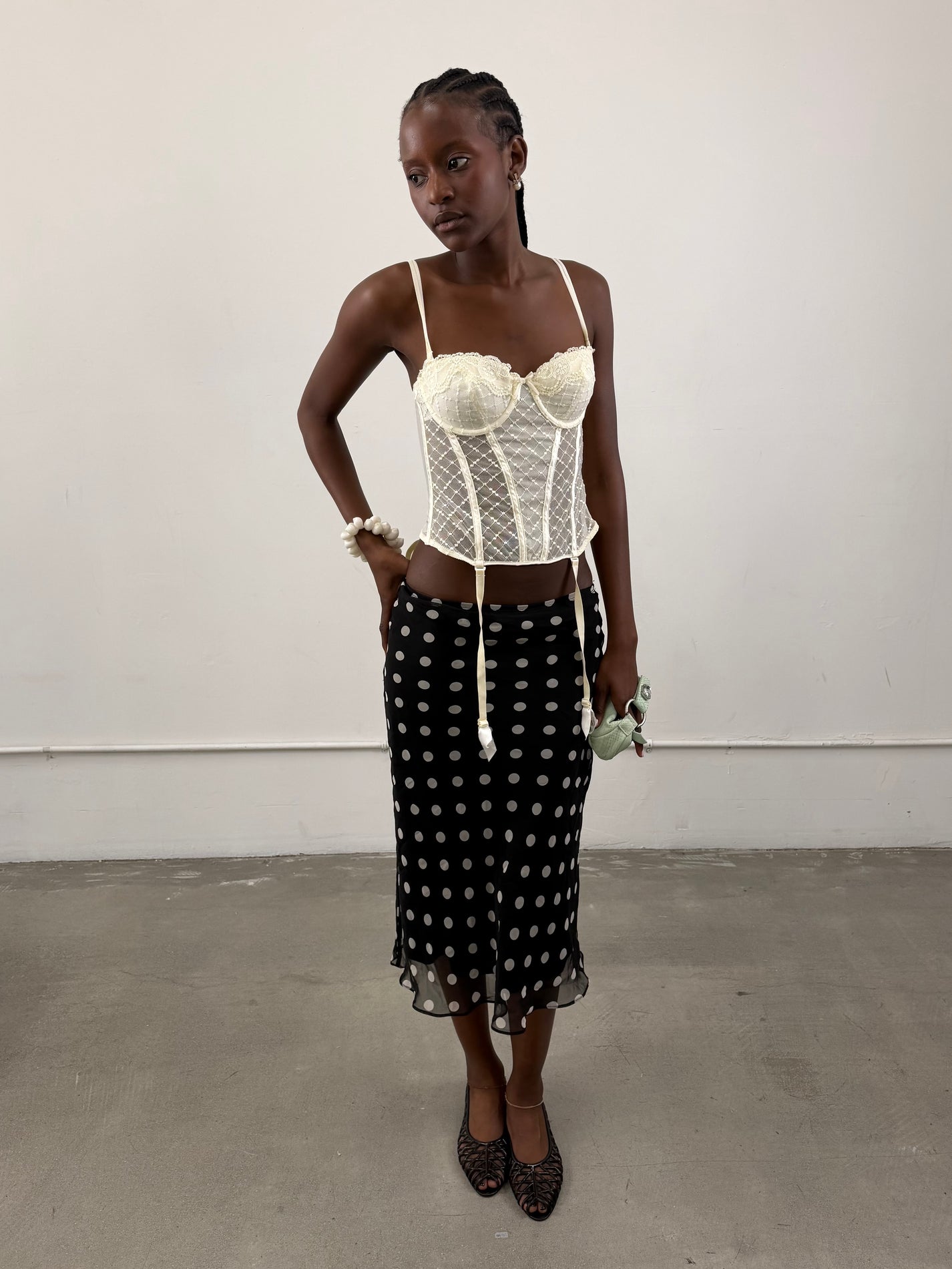 'Inès' Polka Dot Skirt