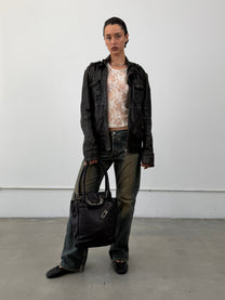 ‘Claire’ Studded Leather Handbag