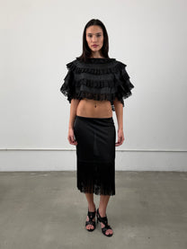 ‘Sinope’ Vintage Ruffled Top