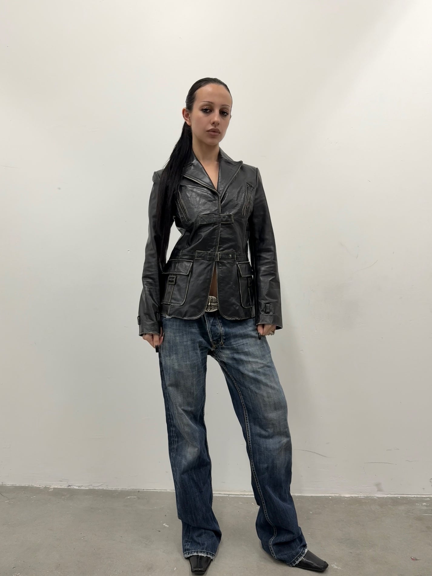 &#39;Batia&#39; leather jacket