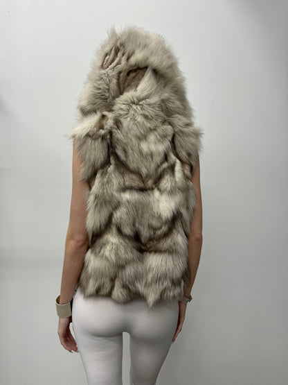 'Yanelli' Fur Hooded Vest