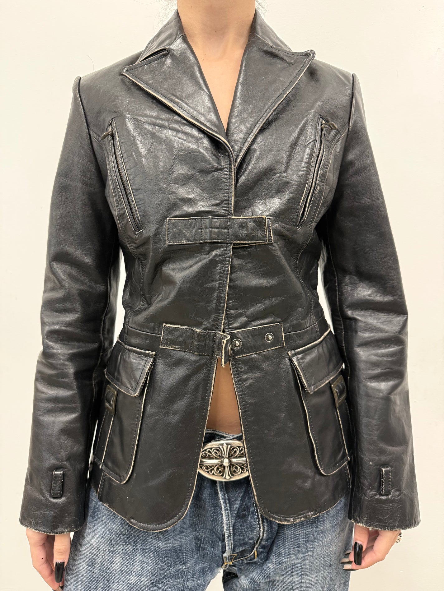 &#39;Batia&#39; leather jacket