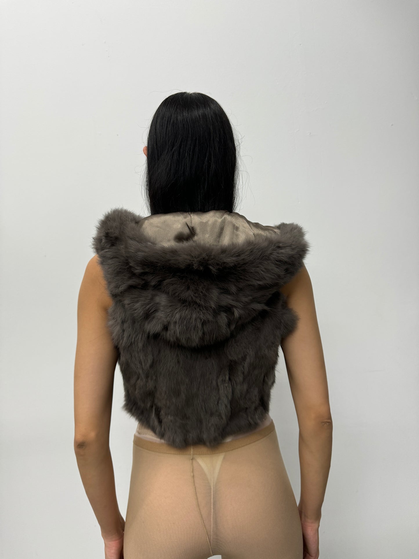 'Ramleh' Grey Fur Vest